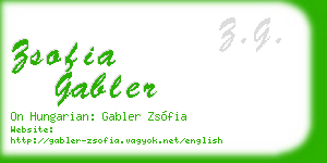 zsofia gabler business card